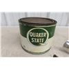 Image 2 : Quaker State 5 Lb Grease Pail and 2 Oil can Pump Funnels