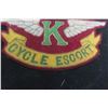 Image 4 : Vintage Motorcycle Patch, K Cycle Escort, 4" × 10"
