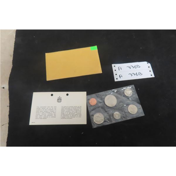 1968 Uncirculated Canadian Coin Set: Dollar, 50¢, 25¢, 10¢, 5¢ and 1¢