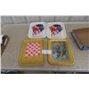Image 1 : Lot of 4 Vintage Coca-Cola Tin Trays Including Santa, 1976 Olympics and Early Style