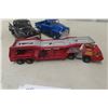 Image 2 : Matchbox Auto Transport Truck and Trailer and 5 Die-Cast/Plastic Trucks