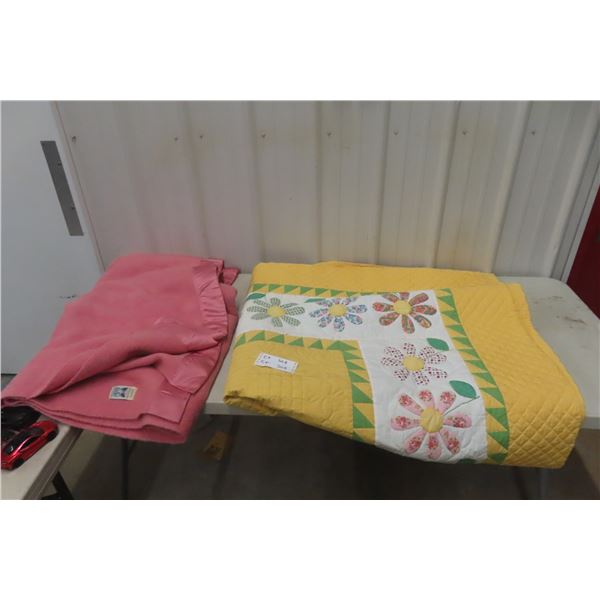 Home Décor Quilt and Wool Blanket