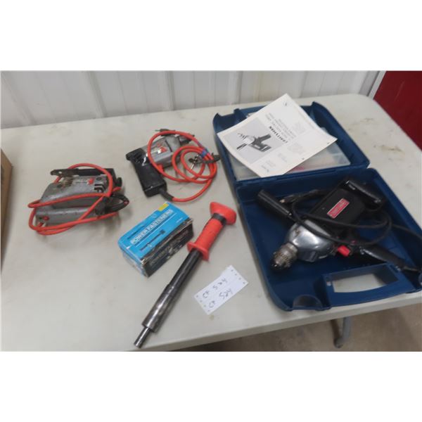 Craftsman ½" Drill, Black and Decker Drill/Jigsaw, Concrete Drive
