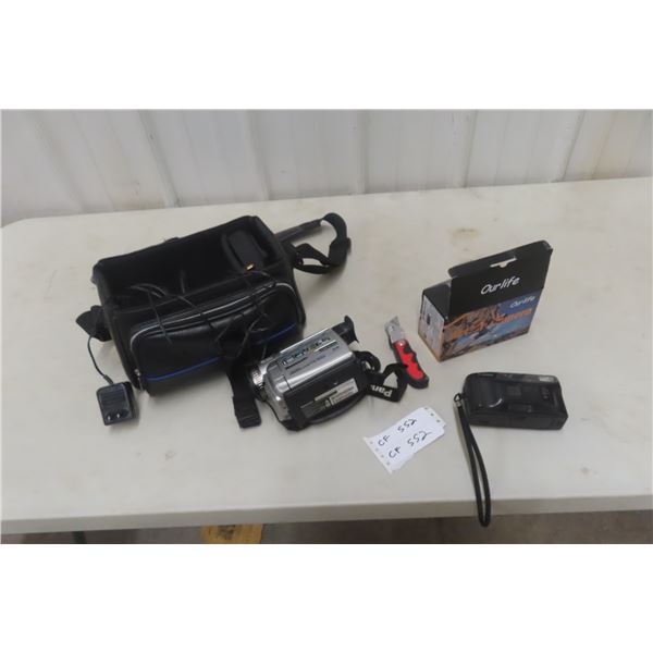 Panasonic 300x Home Video Recorder and Canon Camera
