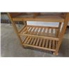 Image 4 : Rolling Kitchen Server/Island, 35" × 39" × 17"