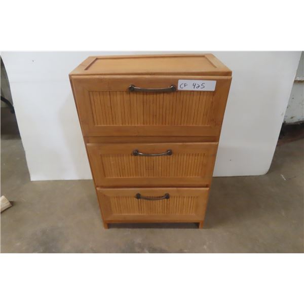 Small 3-Drawer Cabinet, 24" × 15" × 9"