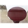 Image 2 : Stand with Clean Finish Side Table, 26" High × 19" Diameter