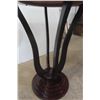 Image 3 : Stand with Clean Finish Side Table, 26" High × 19" Diameter