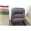 Image 3 : Leather/Leather-Style Swivel Chair and Ottoman