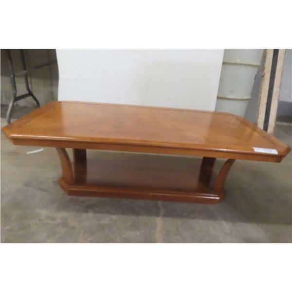 Oak Coffee Table, 15" × 40" × 24"