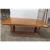 Image 1 : Oak Coffee Table, 15" × 40" × 24"