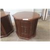Image 3 : 2 Drum End Tables, 22" High, 24" Diameter