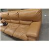 Image 3 : Leather/Leather-Style Couch, 88" Wide