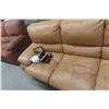 Image 4 : Leather/Leather-Style Couch, 88" Wide
