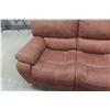 Image 3 : Micro Suede Reclining Couch (88" Wide) and Reclining Love Seat (66" Wide)