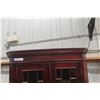 Image 2 : Mahogany Corner China Cabinet, 2-Piece, Approx. 75" × up to 36" × up to 19"