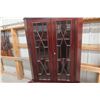 Image 3 : Mahogany Corner China Cabinet, 2-Piece, Approx. 75" × up to 36" × up to 19"