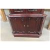 Image 4 : Mahogany Corner China Cabinet, 2-Piece, Approx. 75" × up to 36" × up to 19"