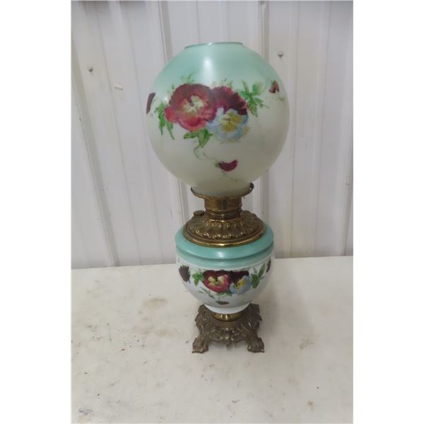 Hand Painted Gone With The Wind Coal Oil Lamp