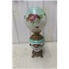 Image 1 : Hand Painted Gone With The Wind Coal Oil Lamp