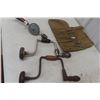 Image 5 : Brace and Drill Bits, Old Press Drill, Wood Bit Organizer