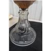 Image 5 : 2 Coal Oil Lamps on Hand-Painted Base with Chimney and Other Wall Mounts
