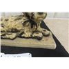 Image 3 : Vintage Rock O'Stone Terrier Dog Lamp Figurine Chalkware Sculpture on Base 7½" High, 12" Base Long