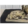 Image 4 : Vintage Rock O'Stone Terrier Dog Lamp Figurine Chalkware Sculpture on Base 7½" High, 12" Base Long