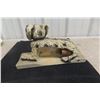 Image 5 : Vintage Rock O'Stone Terrier Dog Lamp Figurine Chalkware Sculpture on Base 7½" High, 12" Base Long