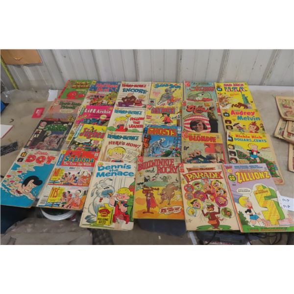 24 Comics + Some Without Cover: Harvey, Charlton, Archie, DC and More