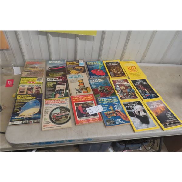18 Magazines: Popular Mechanics, Mechanix Illustrated and National Geographic