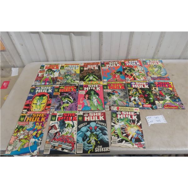 16 She-Hulk Comics – Marvel, Including 1 Issue at 40¢–50¢