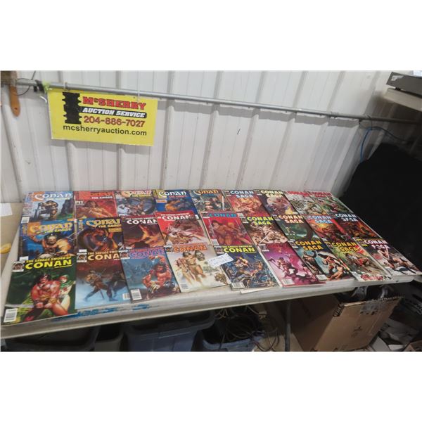 27 Conan Marvel Magazines, Including 1st Issue