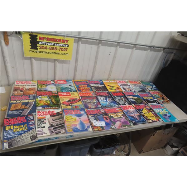 26x Popular Science Magazines, 1980s and 90s