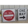 Image 1 : 2 Traffic Signs: 1 Do Not Enter (24" × 24") and 1 One Way (18" × 24")