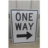 Image 2 : 2 Traffic Signs: 1 Do Not Enter (24" × 24") and 1 One Way (18" × 24")