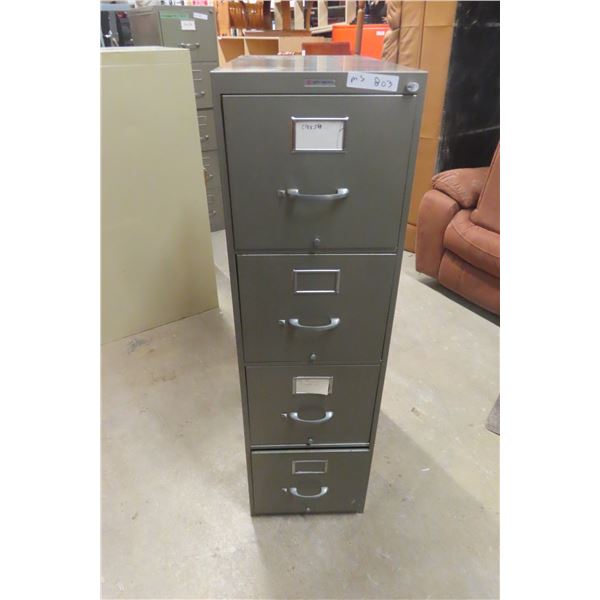 4-Drawer Filing Cabinet, 51" × 15" × 28"