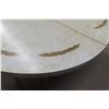 Image 4 : Vintage Mid-Century Oval Formica Dining Table with Leaf Motif and Metal Legs 30.5" x 59.5" x 41.5"