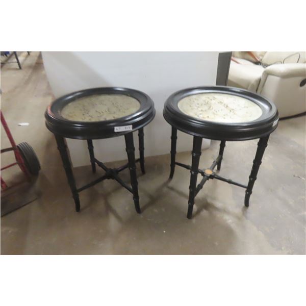 2 Stands/End Tables, 26" High, 23" Diameter