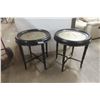 Image 1 : 2 Stands/End Tables, 26" High, 23" Diameter