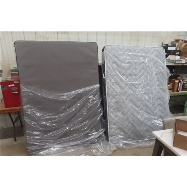 Box Spring and Mattress, 54", Seller States Never Slept On