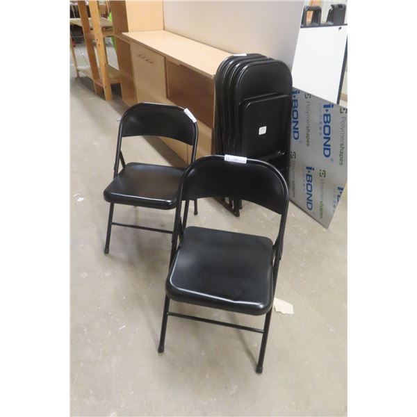 6 Folding Metal Chairs