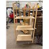 Image 2 : 3 Adjustable Wood Shelving Units: 70" × 35" × 20", 58" × 30" × 13" and 68" × 30" × 13"
