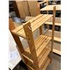 Image 6 : 3 Adjustable Wood Shelving Units: 70" × 35" × 20", 58" × 30" × 13" and 68" × 30" × 13"