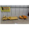 Image 1 : 2 Metal Tonka - Low Bed Truck and Trailer + Dump Truck