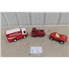 Image 1 : 3-Piece Vintage Toy Set: Tonka Dump, Buddy L Coke Delivery, and Firetruck