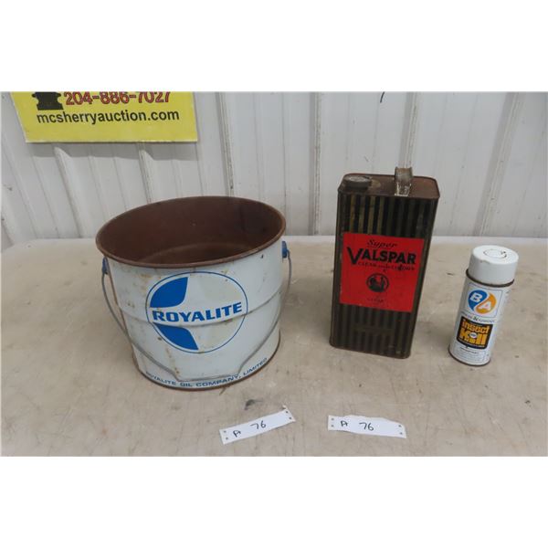 BA Insect Spray (Royalite), 2x 5 lb Grease Pail + Valspar One Gallon Can