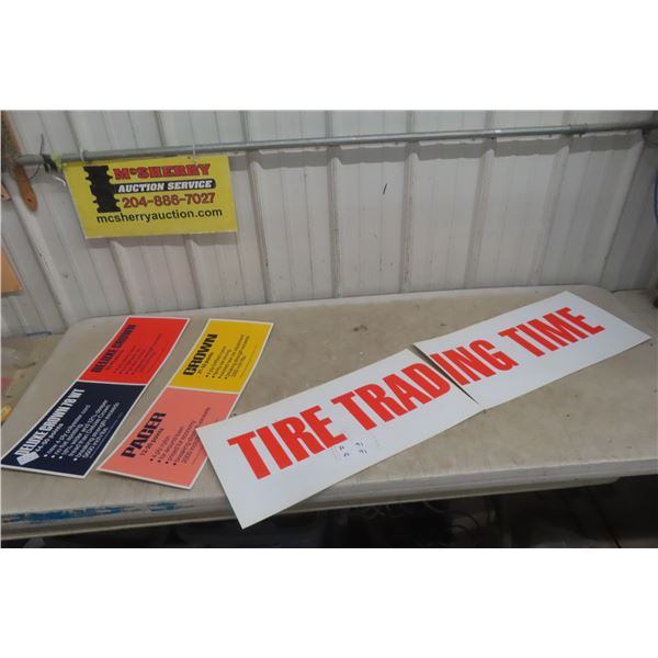 Old Gulf Heavy Plastic and Tin Signs