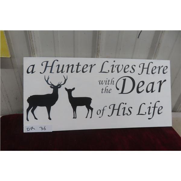 New Deer Sign – White & Black