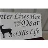 Image 3 : New Deer Sign – White & Black